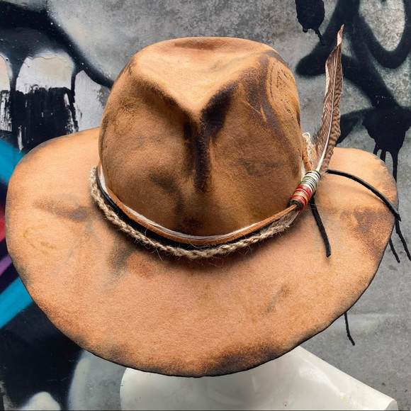 SOLD Funky Distressed Festival Hat - Picture 5 of 13